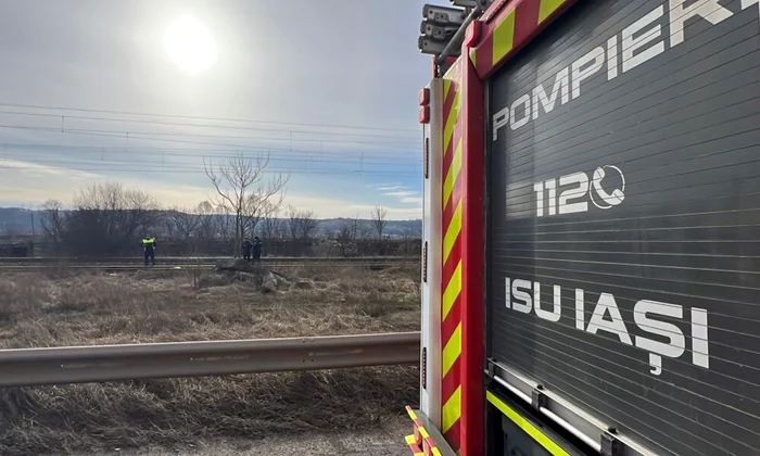 Un bărbat a murit lovit de tren, în Iași. FOTO: ISU Iași