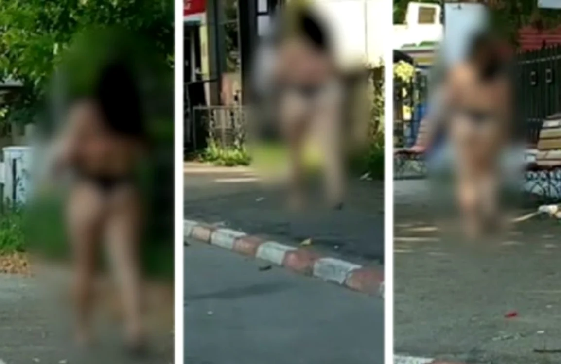 
    O femeie s-a plimbat doar în lenjerie intimă, pe străzile din AlexandriaFoto: captură video  