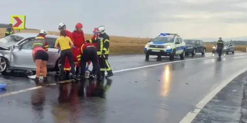 Accident DN 1, Brașov. FOTO Poliția Română