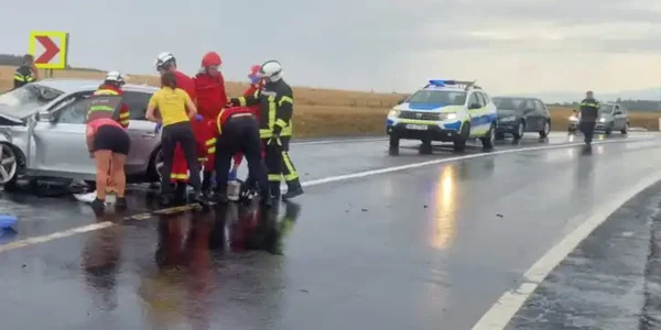 Accident DN 1, Brașov. FOTO Poliția Română