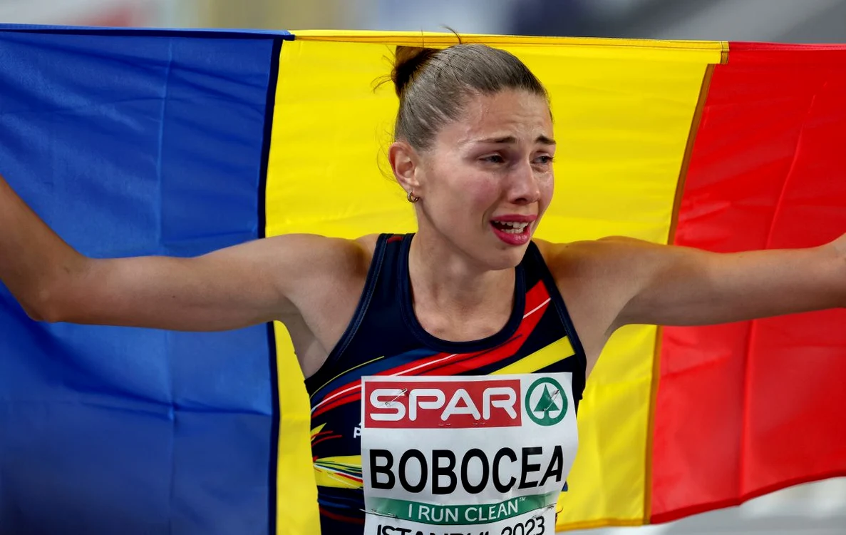 Claudia Bobocea, lacrimi de fericire. Foto Getty images