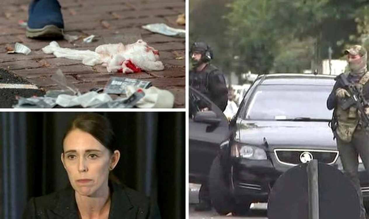 Poliţia din Christchurch le-a cerut localnicilor să stea în caseFoto: colaj capturi video Daily Express