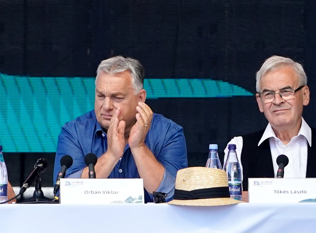 Viktor Orban și Laszlo Tokes, la Băile Tușnad FOTO Inquam / Tudor Pană