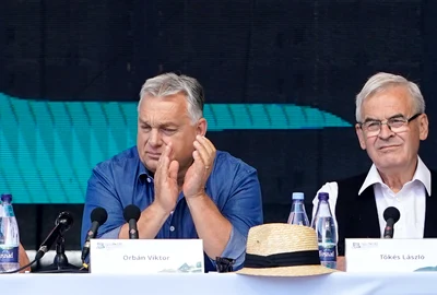 Laszlo Tokes și Viktor Orban, la Băile Tușnad FOTO Inquam / Tudor Pană