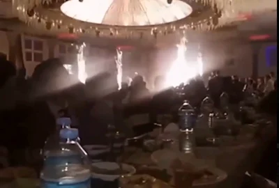 Imagini cu incendiul devastator de la o nuntă din Irak FOTO Captură Video  png
