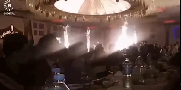 Imagini cu incendiul devastator de la o nuntă din Irak FOTO Captură Video  png