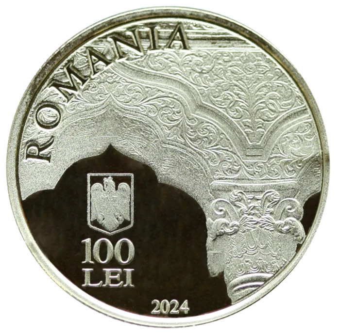 Moneda de aur cu element decorativ brâncovenesc