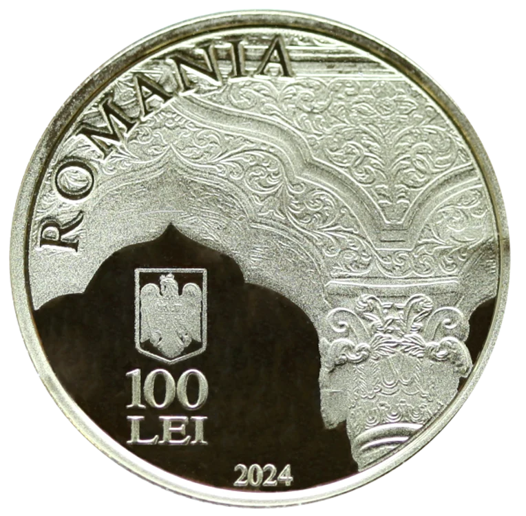 Moneda de aur cu element decorativ brâncovenesc