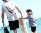 Elton John et son mari David Furnish au Club 55 à Saint Tropez avec leurs enfants Elijah et  Zachary jpeg