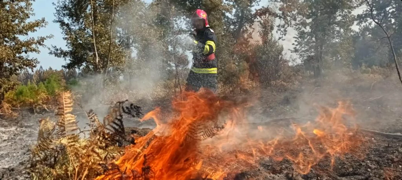 Misiunea a avut rolul de a limita incendiile de pădure FOTO ISU Neamț