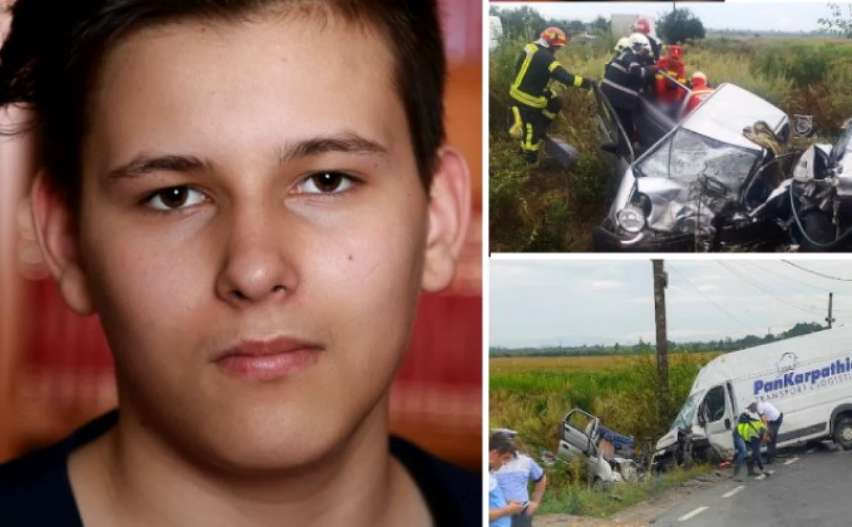 Iancu avea 16 ani şi se întorcea cu bunicii săi dintr-o vacanţă petrecută în Băile Felix. Toţi trei au murit într-un accident provocat de un şofer care a adormit la volan. Montaj foto: adevarul.ro/alesdonline.ro