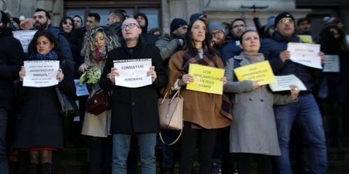 Protest magistraţi la Palatul de justiţie din Bucureşti FOTO Inquam Photos / Octav Ganea