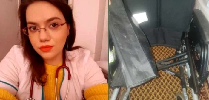 Andreea Nechita spune că scaunul său cu rotile a fost stricat în timpul zborului Roma - Iaşi FOTO Ziarul de Iaşi