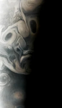 O „față” înspăimântătoare pe Jupiter Foto NASA/JPL-Caltech/SwRI/MSSS/ Vladimir Tarasov