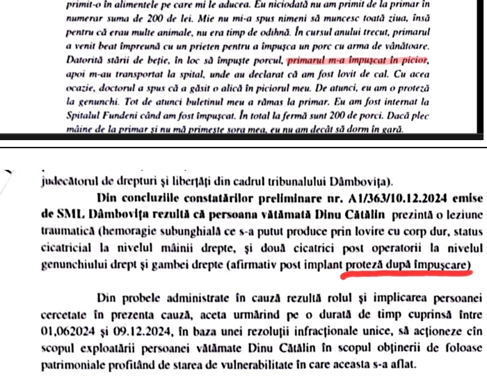 Extras din ordonanța procurorilor în cazul primarului din Crevedia. FOTO: Expresul de Buftea