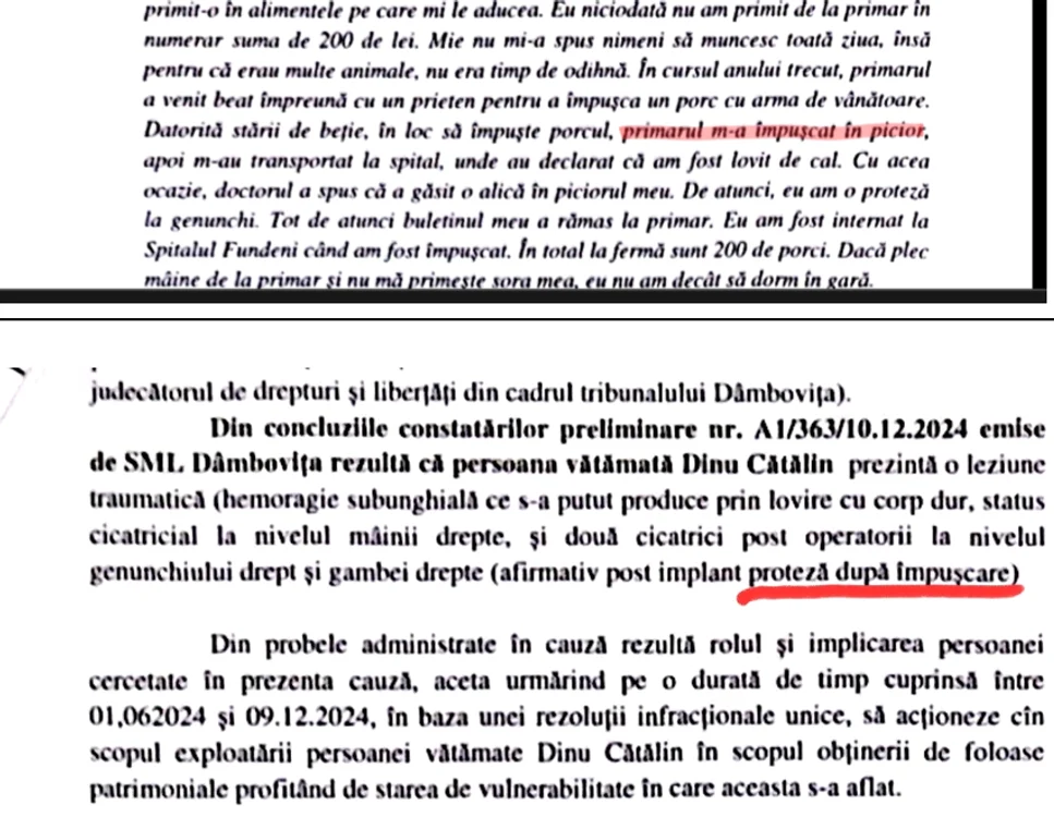 Extras din ordonanța procurorilor în cazul primarului din Crevedia. FOTO: Expresul de Buftea
