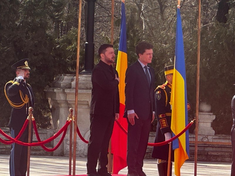 LIVE TEXT Volodimir Zelenski a salutat garda de onoare de la Cotroceni în limba română. A început vizita oficială a președintelui Ucrainei