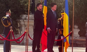 Ceremonia oficială de primire a lui Volodimir Zelenski în RO FOTO: Adevărul