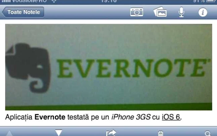 evernote pentru iphone 3gs