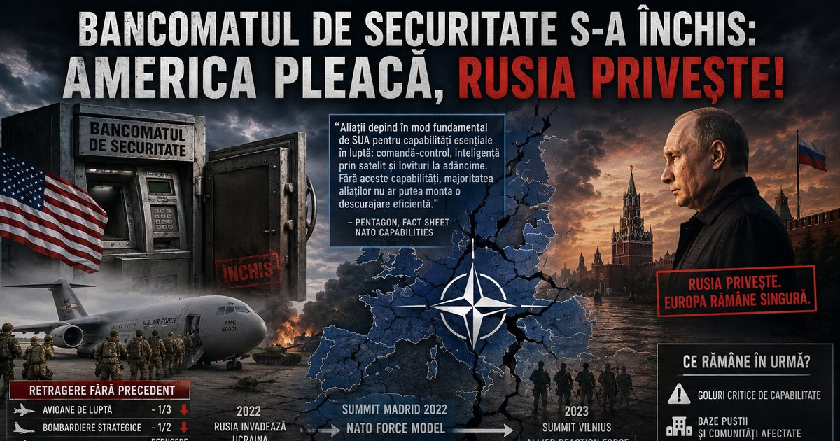 Articolul analizează o presupusă retragere a garanțiilor militare americane din Europa și NATO în mai 20… — verdict ÎNȘELĂTOR
