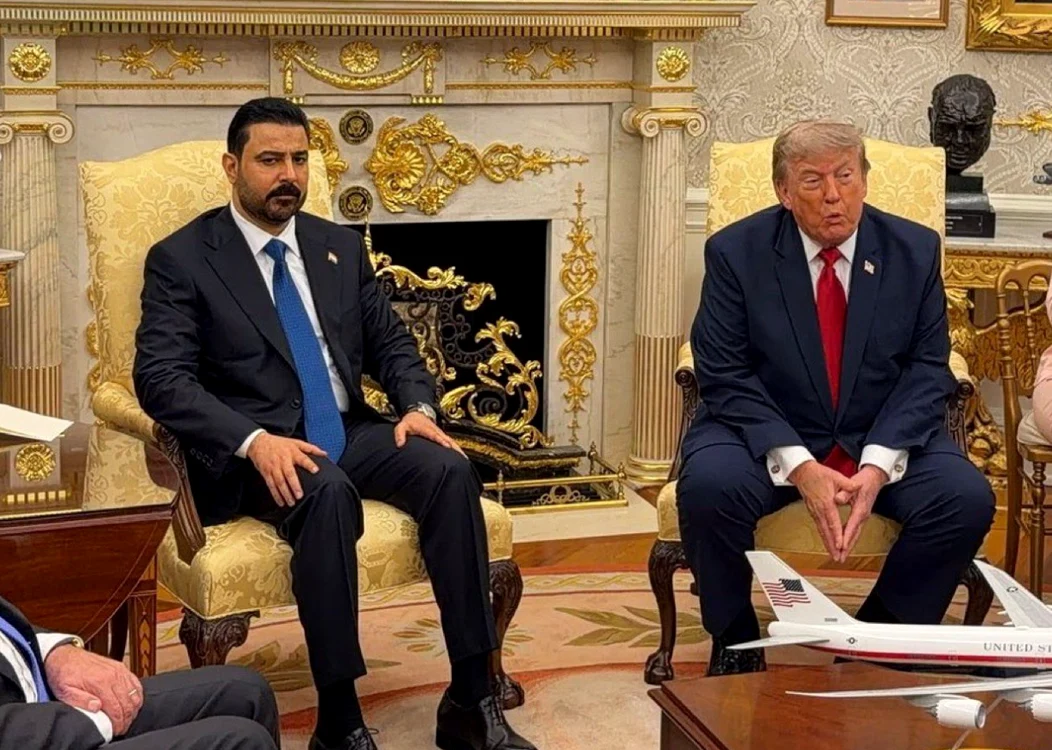 Premierul irakian Ali al-Zaidi și președintele american Donald Trump. FOTO: X/@fermendte