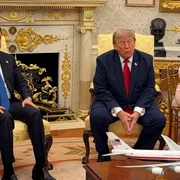 Premierul irakian Ali al-Zaidi și președintele american Donald Trump. FOTO: X/@fermendte