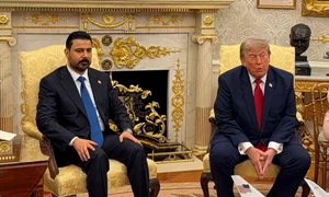 Premierul irakian Ali al-Zaidi și președintele american Donald Trump. FOTO: X/@fermendte