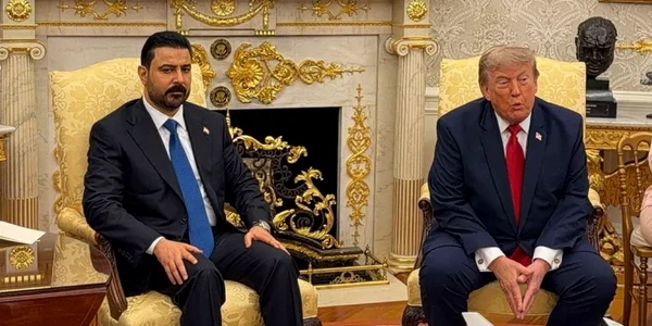 Premierul irakian Ali al-Zaidi și președintele american Donald Trump. FOTO: X/@fermendte