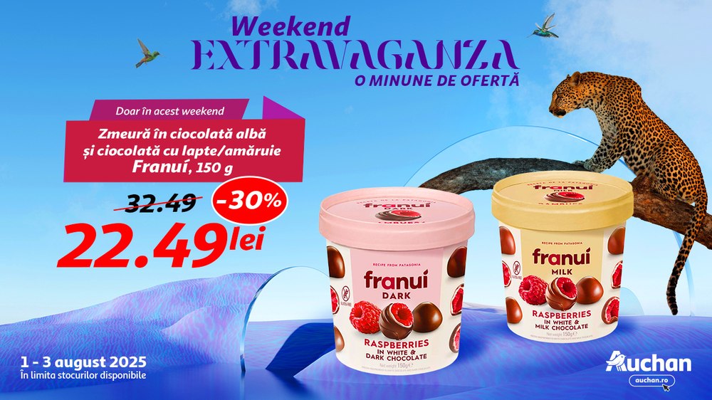 Începe Weekend Extravaganza la Auchan – delicii premium, reduceri spectaculoase!