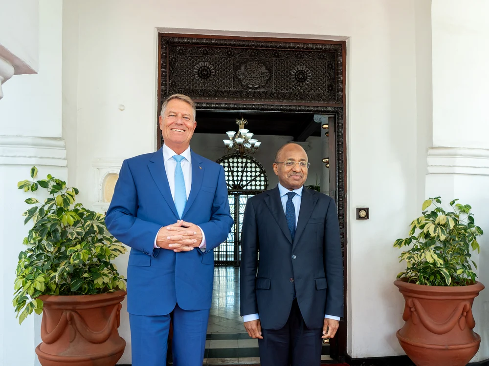 Klaus Iohannis a fost primit de omologul din Zanzibar FOTO Administrația Prezidențială 