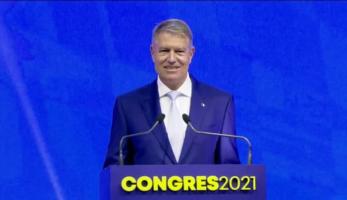 Klaus Iohannis la Congresul PNL FOTO Captură video