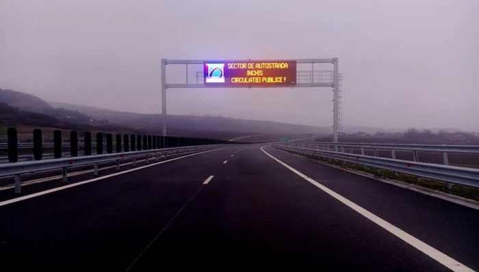 Un tronson din autostrada A10 a fost închis circulaţiei. FOTO: Facebook/CNAIR