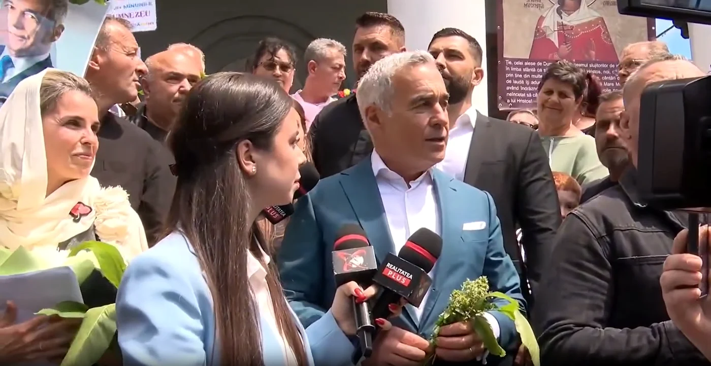 Georgescu în prima zi de Rusalii. FOTO: captură video Facebook/Evenimentele zilei din România