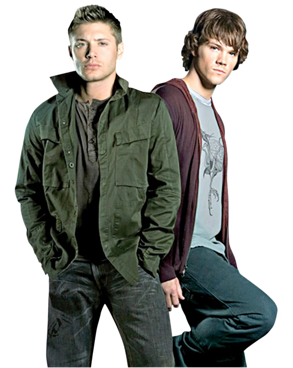 Jared Padalecki, în stânga şi Jensen Ackles