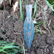 Vârf de lance vechi de mii de ani descoperit in Teleorman FOTO Jandarmeria Romana 