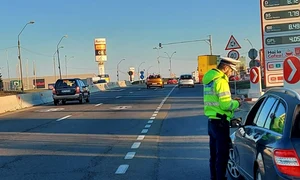 Acţiune Poliţie Rutieră Sibiu - în trafic Foto IPJ Sibiu