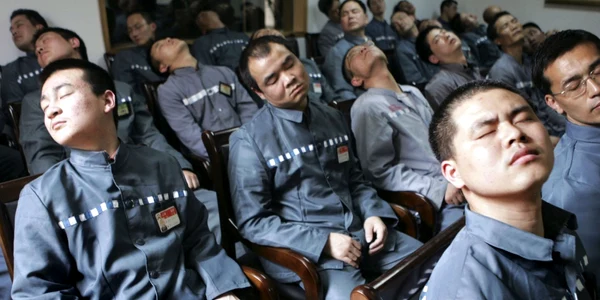 Terapie psihologică la închisoarea chineză Qingpu FOTO China Photos/Getty Images