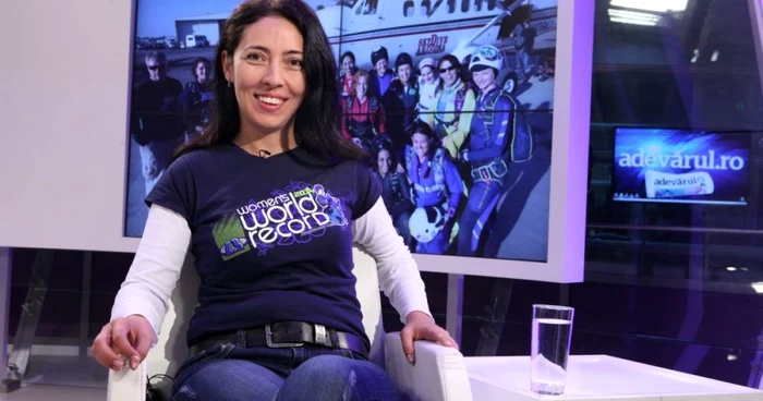 Andreea Piştea Ionescu, sportivă a Aeroclubului României, în studioul Adevărul Live FOTO Florin Şuler
