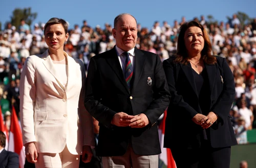 Prințesa Charlene și Prințul Albert de Monaco la finala Rolex Monte Carlo Masters