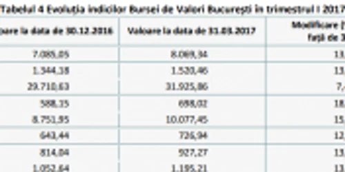 evolutie indici bvb 