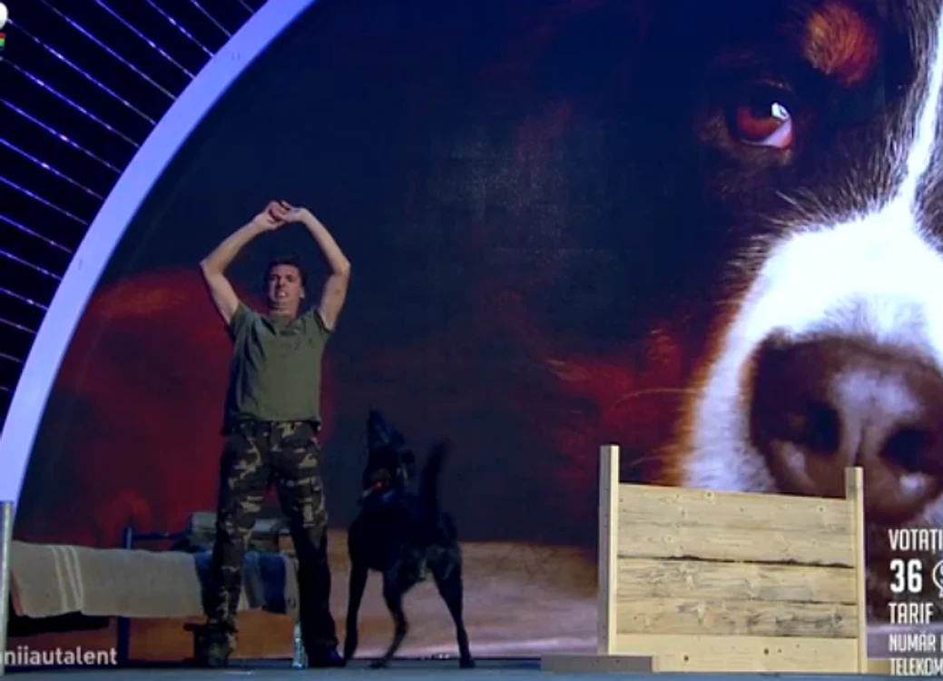 Finala „Românii au Talent”: Viorel Scânteie &amp; BIBI au impresionat juriul cu legătura lor puternică