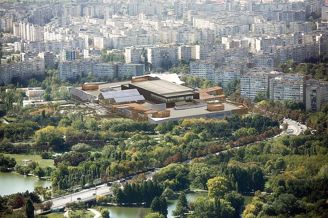 Complexul comercial va fi primul mall din România construit într-un parc