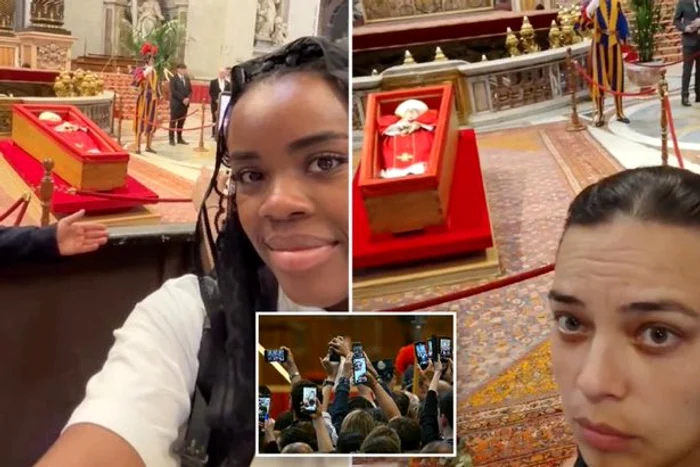 Pelerinii și-au făcut selfie-uri cu Papa Francisc în sicriu Foto: My moms caregiver/X