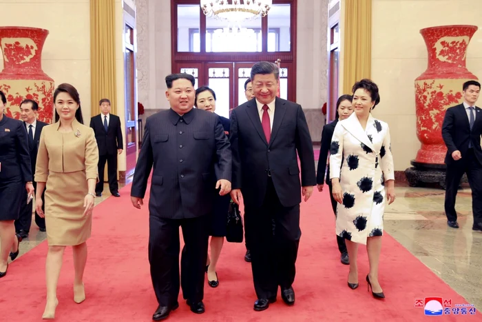 Imagini cu Kim Jong-un si soţia lui Ri Sol-ju FOTO EPA-EFE / KCNA