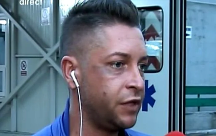 Ovidiu Danci, bătut (captură Antena 1)