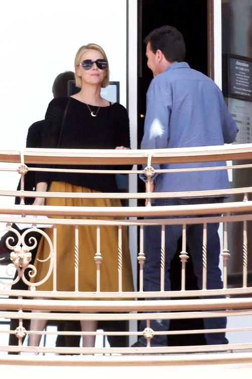 *EXCLUSIVE* Charlize Theron enjoys a lunch out with a bashful mystery man jpeg