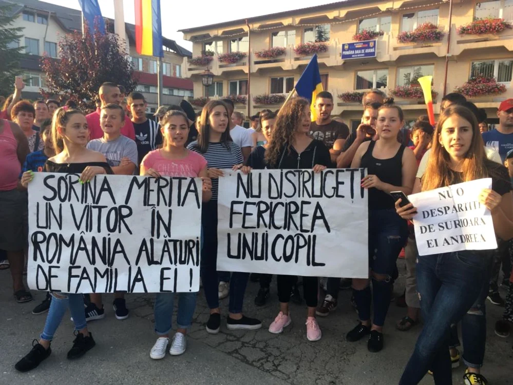 Nou protest la Baia de Aramă FOTO Ana Popescu
