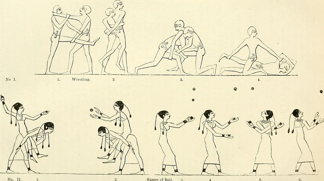 Jocuri egiptene. Desene din mormântul lui Baqet al III-lea  (© Wikimedia Commons)
