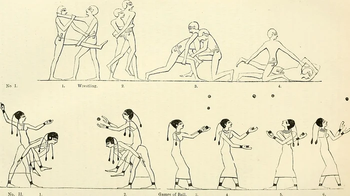 Jocuri egiptene. Desene din mormântul lui Baqet al III-lea  (© Wikimedia Commons)