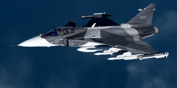 Avion Gripen înarmat cu rachete Meteor jpg